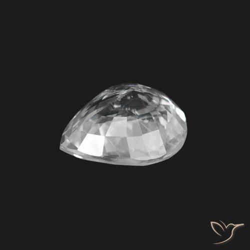 Sapphire Gemstone in 7.6 x 6.6 mm Size for Sale, Sapphire Stone in Bluish White Color