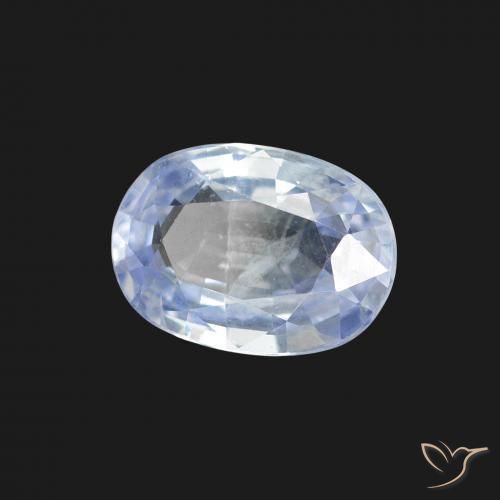 1.80 ct White Sapphire Stone, Natural Sapphire in Oval Facet Shape for Sale