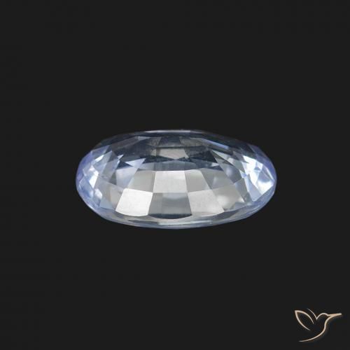 Sapphire Gemstone in 8.7 x 6.3 mm Size for Sale, Sapphire Stone in Bluish White Color