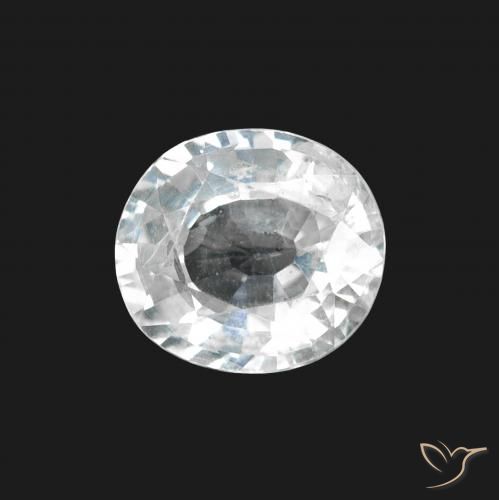 1.64ct Natural Bluish White Sapphire, Oval, VS
