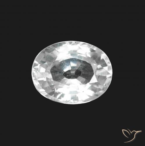1.50ct Natural Bluish White Sapphire, Oval, VS
