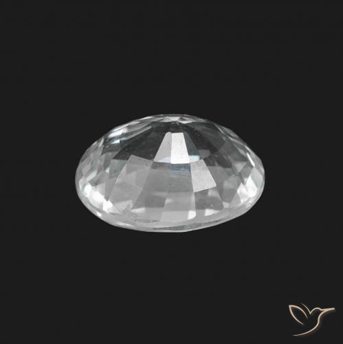 Sapphire Gemstone in 7.6 x 5.9 mm Size for Sale, Sapphire Stone in Bluish White Color