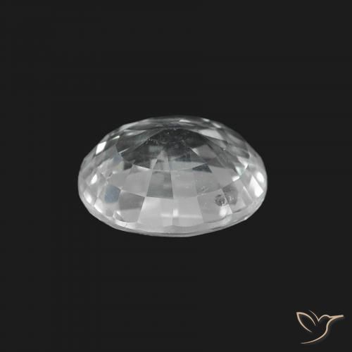 Sapphire Gemstone in 7.6 x 6.3 mm Size for Sale, Sapphire Stone in Bluish White Color