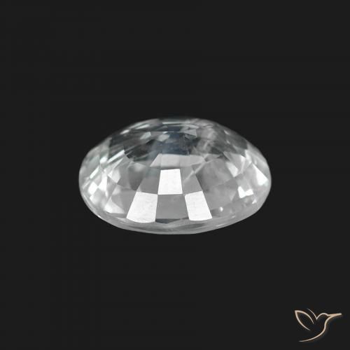 Sapphire Gemstone in 7.7 x 6.5 mm Size for Sale, Sapphire Stone in White Color