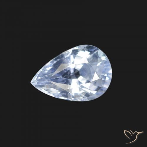 1.29ct Natural Bluish White Sapphire, Pear Shape, VS