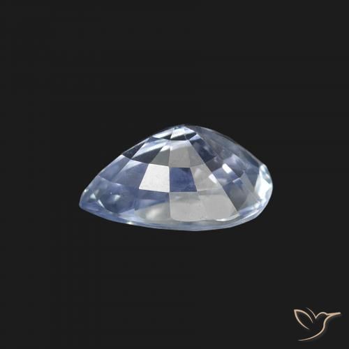 Sapphire Gemstone in 7.9 x 5.4 mm Size for Sale, Sapphire Stone in Bluish White Color