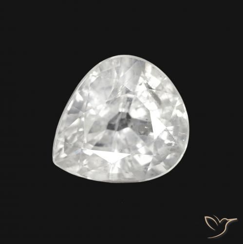 2.63ct Natural White Sapphire, Pear Shape, VS
