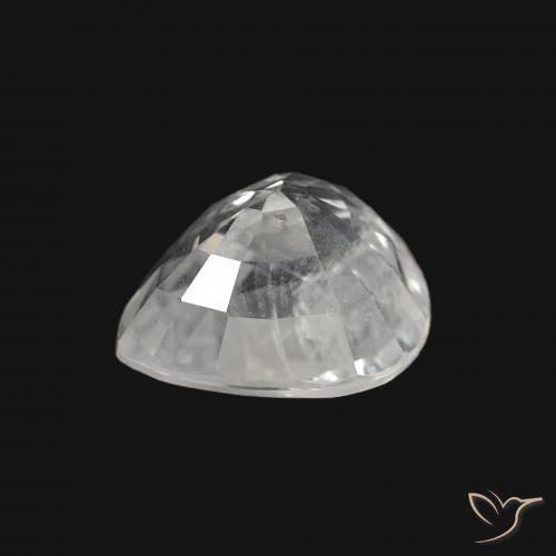 Sapphire Gemstone in 8.6 x 7.7 mm Size for Sale, Sapphire Stone in White Color