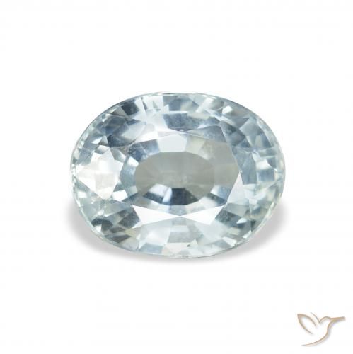 2.59ct Natural Bluish White Sapphire, Oval, VS, Photo A
