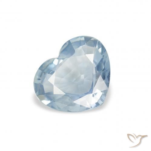 1.03 ct Blue Sapphire Stone, Natural Sapphire in Heart Facet Shape for Sale