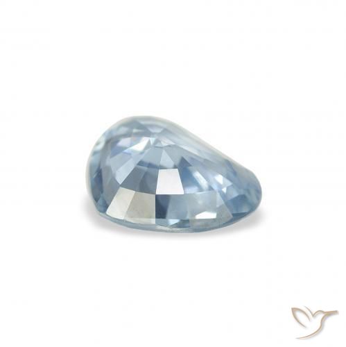 Sapphire Gemstone in 7.3 x 6.2 mm Size for Sale, Sapphire Stone in Light Aqua Blue Color