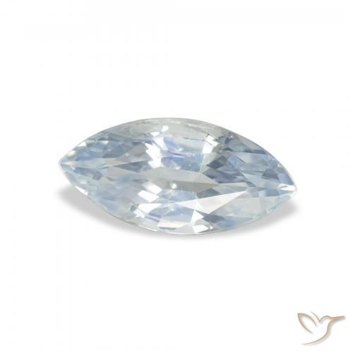 1.82 ct White Sapphire Stone, Natural Sapphire in Marquise Facet Shape for Sale
