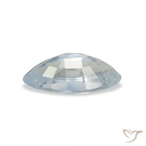 Sapphire Gemstone in 10.7 x 5.2 mm Size for Sale, Sapphire Stone in Bluish White Color