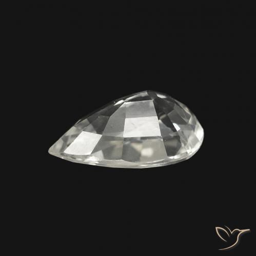 Sapphire Gemstone in 8.7 x 5.4 mm Size for Sale, Sapphire Stone in White Color