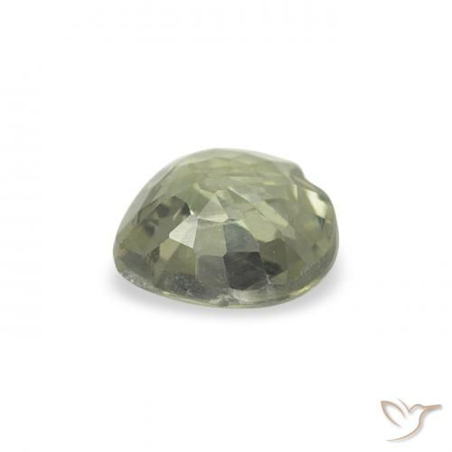 Sapphire Gemstone in 5 x 5 mm (calibrated) Size for Sale, Sapphire Stone in Grayish Green Color