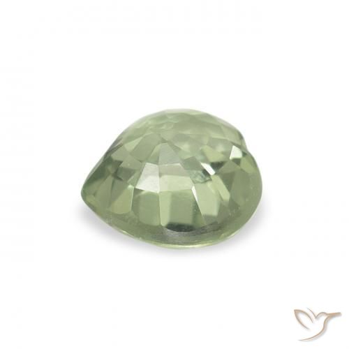 Sapphire Gemstone in 5 x 5 mm (calibrated) Size for Sale, Sapphire Stone in Very Light Sage Green Color
