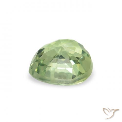 Sapphire Gemstone in 5 x 5 mm (calibrated) Size for Sale, Sapphire Stone in Very Light Green Color