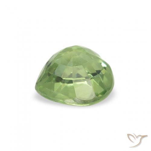 Sapphire Gemstone in 5 x 5 mm (calibrated) Size for Sale, Sapphire Stone in Warm Green Color