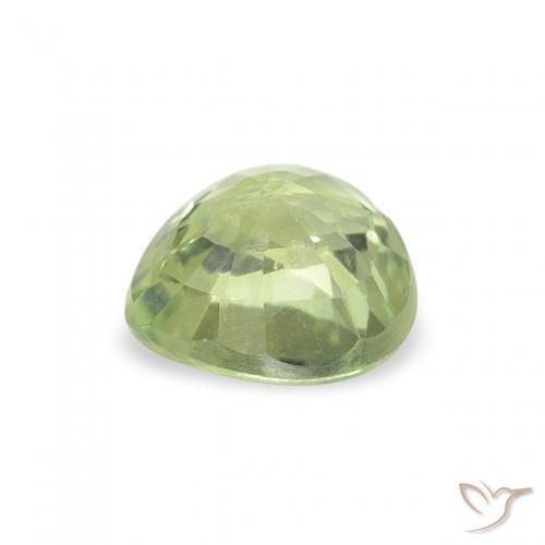 Sapphire Gemstone in 5 x 5 mm (calibrated) Size for Sale, Sapphire Stone in Warm Green Color