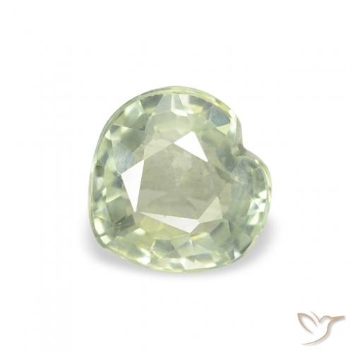 0.62ct Natural Grayish Green Sapphire, Heart, VS