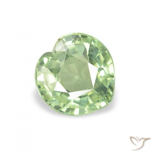 0.64ct Natural Forest Green Sapphire, Heart, VS