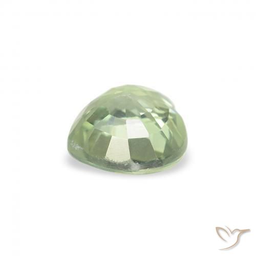 Sapphire Gemstone in 5 x 5 mm (calibrated) Size for Sale, Sapphire Stone in Very Light Sage Green Color