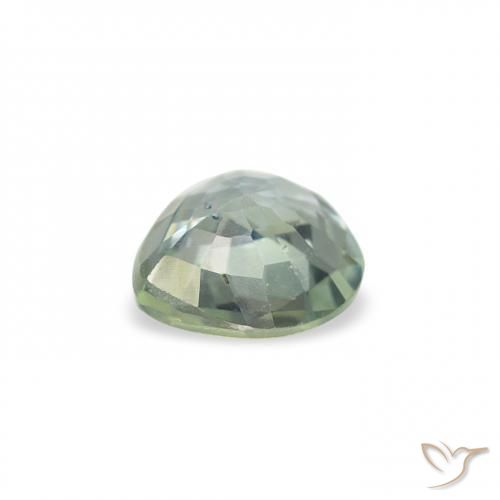 Sapphire Gemstone in 5.3 x 5.1 mm Size for Sale, Sapphire Stone in Light Green Color