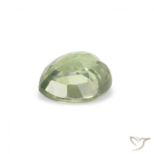 Sapphire Gemstone in 5 x 5 mm (calibrated) Size for Sale, Sapphire Stone in Very Light Sage Green Color