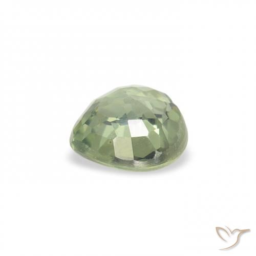 Sapphire Gemstone in 5 x 5 mm (calibrated) Size for Sale, Sapphire Stone in Very Light Sage Green Color