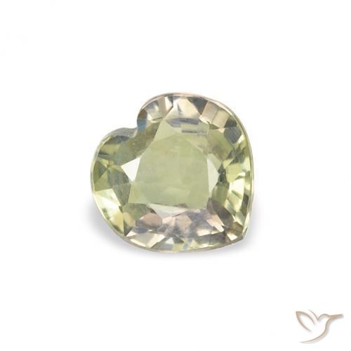 0.63 ct Multicolor Sapphire Stone, Natural Sapphire in Heart Facet Shape for Sale