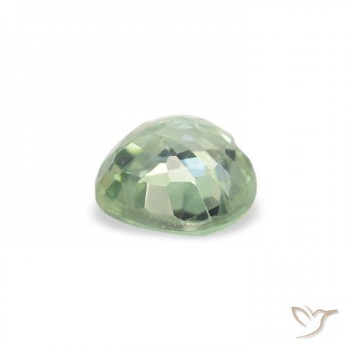 Sapphire Gemstone in 5.3 x 5.1 mm Size for Sale, Sapphire Stone in Light Green Color