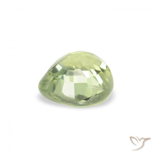 Sapphire Gemstone in 5 x 5 mm (calibrated) Size for Sale, Sapphire Stone in Light Lime Green Color