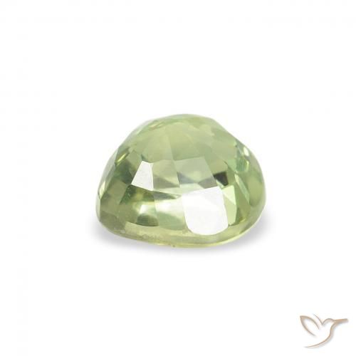 Sapphire Gemstone in 5 x 5 mm (calibrated) Size for Sale, Sapphire Stone in Light Yellow Green Color