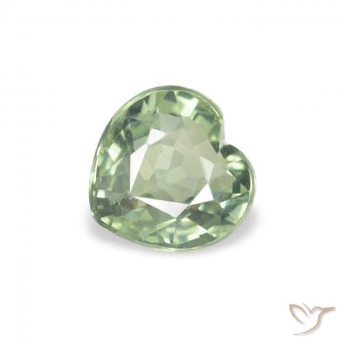 0.68ct Natural Forest Green Sapphire, Heart, VS