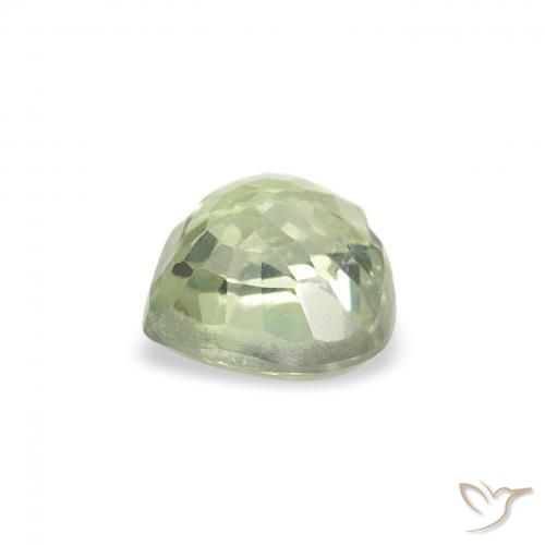 Sapphire Gemstone in 5 x 5 mm (calibrated) Size for Sale, Sapphire Stone in Very Light Sage Green Color