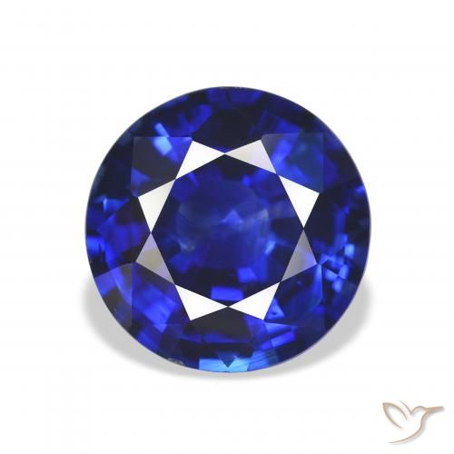 7.03ct Natural Royal Blue Sapphire, Round, VS, Photo A