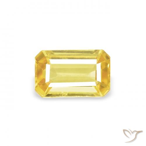 0.41ct Natural Tuscany Yellow Sapphire, Emerald Cut, VS