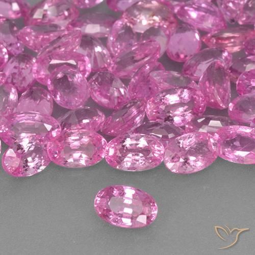 0.93 ctw Pink Sapphire Stones, Natural Sapphire in Oval Facet Shape for Sale