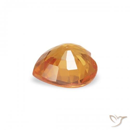 Sapphire Gemstone in 4.5 x 4.4 mm Size for Sale, Sapphire Stone in Orange-Gold Color