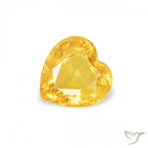 0.40ct Natural Top Gold Sapphire, Heart, VS