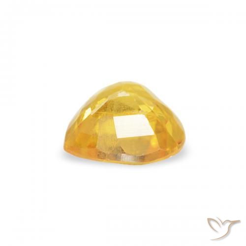 Sapphire Gemstone in 4.5 x 4.5 mm Size for Sale, Sapphire Stone in Top Gold Color