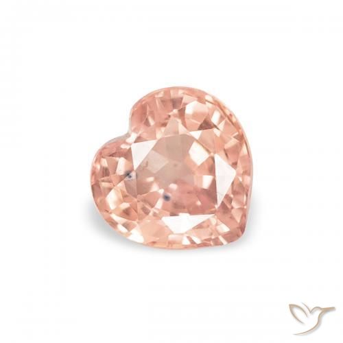 0.44 ct Pink Sapphire Stone, Natural Sapphire in Heart Facet Shape for Sale