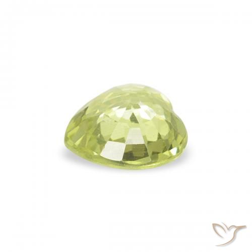 Sapphire Gemstone in 4.6 x 4.4 mm Size for Sale, Sapphire Stone in Lime Green Color