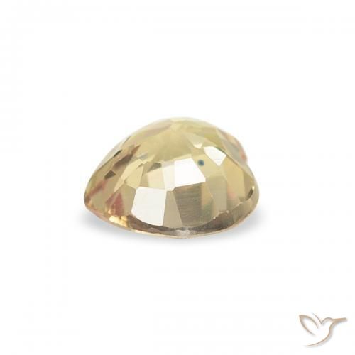 Sapphire Gemstone in 4.5 x 4.5 mm Size for Sale, Sapphire Stone in Light Yellow Color