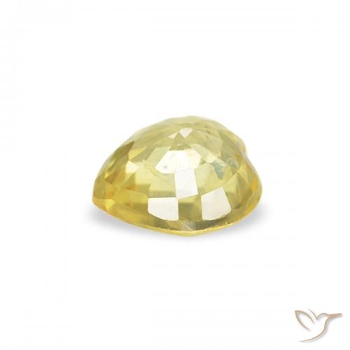 Sapphire Gemstone in 4.4 x 4.4 mm Size for Sale, Sapphire Stone in Light Yellow Color