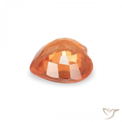 Sapphire Gemstone in 4.7 x 4.6 mm Size for Sale, Sapphire Stone in Fire Orange Color