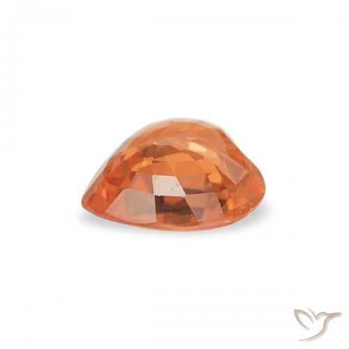 Sapphire Gemstone in 4.8 x 4.7 mm Size for Sale, Sapphire Stone in Medium Orange Color