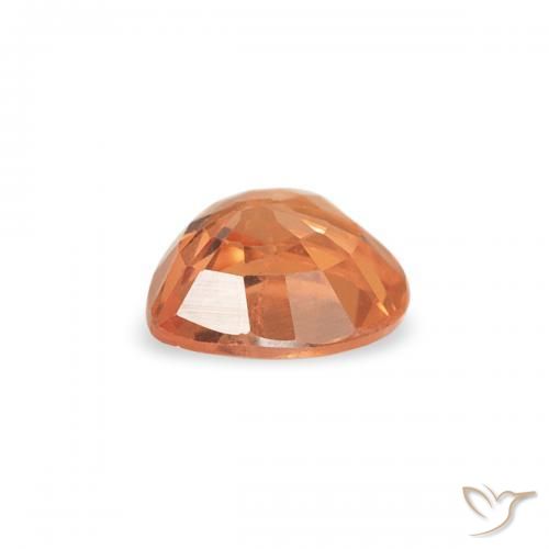 Sapphire Gemstone in 4.5 x 4.5 mm Size for Sale, Sapphire Stone in Bright Orange Color