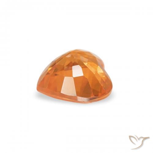 Sapphire Gemstone in 4.6 x 4.5 mm Size for Sale, Sapphire Stone in Bright Orange Color