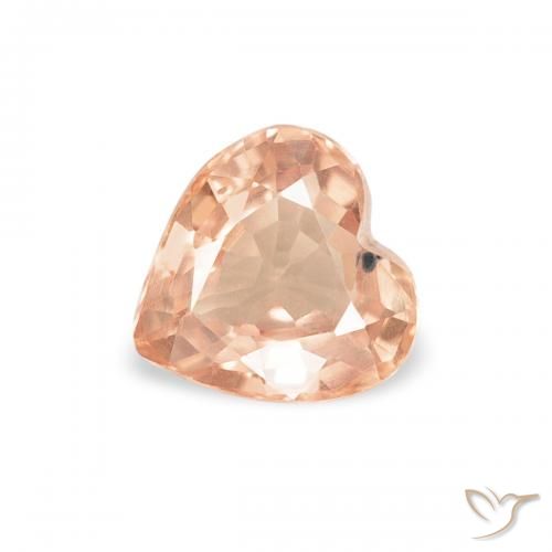 0.42ct Natural Light Tiger Orange Sapphire, Heart, VVS-VS, Photo A